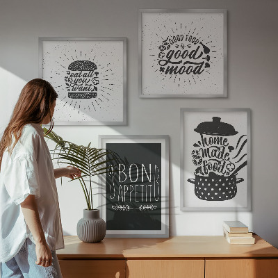 Polittico con cornice Grafica cibo culinario slogan