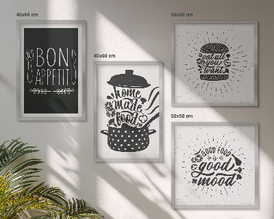 Polittico con cornice Grafica cibo culinario slogan