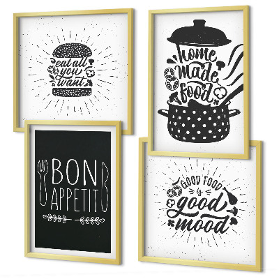 Polittico con cornice Grafica cibo culinario slogan