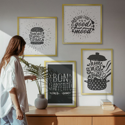 Polittico con cornice Grafica cibo culinario slogan