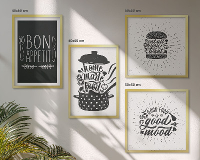Polittico con cornice Grafica cibo culinario slogan