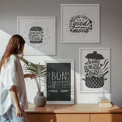 Polittico con cornice Grafica cibo culinario slogan