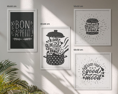 Polittico con cornice Grafica cibo culinario slogan