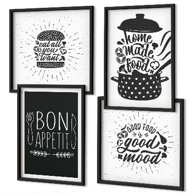 Polittico con cornice Grafica cibo culinario slogan
