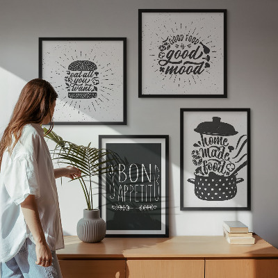 Polittico con cornice Grafica cibo culinario slogan