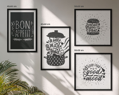 Polittico con cornice Grafica cibo culinario slogan