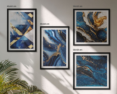 Composizione di 4 quadri Eleganti motivi astratti