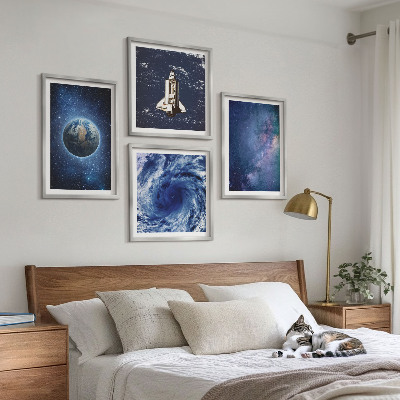 Polittico con cornice Tempesta spaziale terrestre Galassia