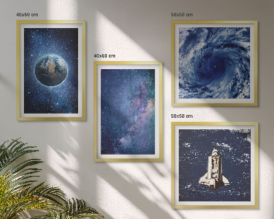 Polittico con cornice Tempesta spaziale terrestre Galassia