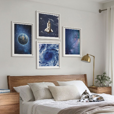 Polittico con cornice Tempesta spaziale terrestre Galassia