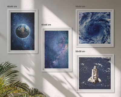Polittico con cornice Tempesta spaziale terrestre Galassia