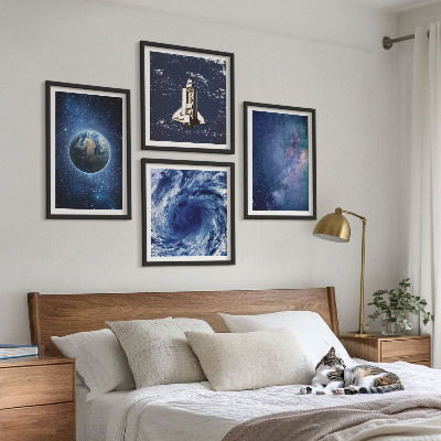 Polittico con cornice Tempesta spaziale terrestre Galassia