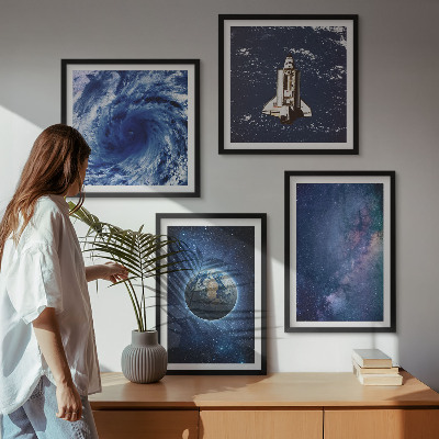 Polittico con cornice Tempesta spaziale terrestre Galassia