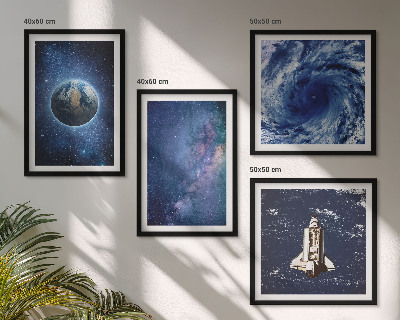 Polittico con cornice Tempesta spaziale terrestre Galassia