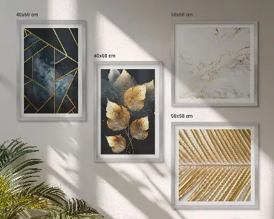 Galleria a parete con modelli di piante moderne