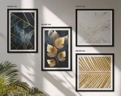 Galleria a parete con modelli di piante moderne