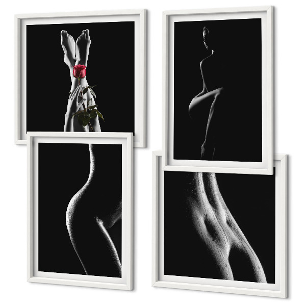Galleria a parete Forme femminili in bianco e nero