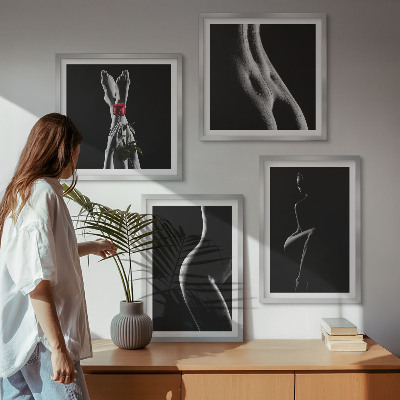 Galleria a parete Forme femminili in bianco e nero
