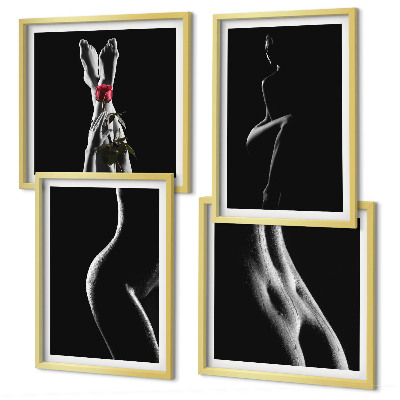 Galleria a parete Forme femminili in bianco e nero