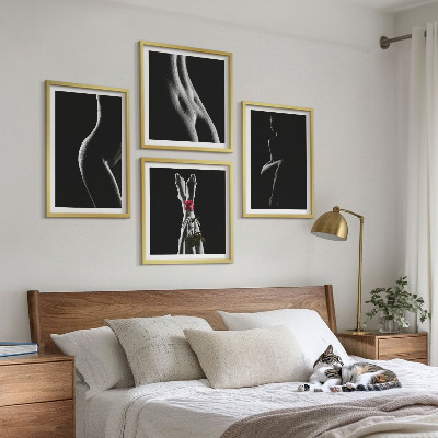 Galleria a parete Forme femminili in bianco e nero