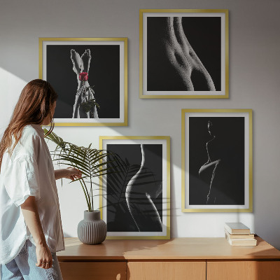 Galleria a parete Forme femminili in bianco e nero