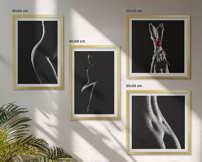 Galleria a parete Forme femminili in bianco e nero
