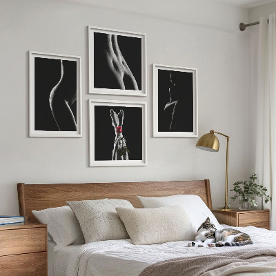 Galleria a parete Forme femminili in bianco e nero