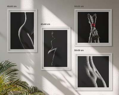 Galleria a parete Forme femminili in bianco e nero