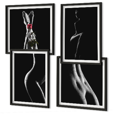 Galleria a parete Forme femminili in bianco e nero