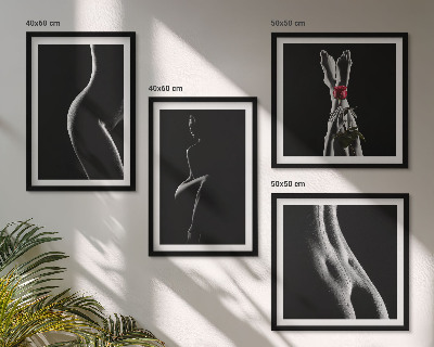 Galleria a parete Forme femminili in bianco e nero
