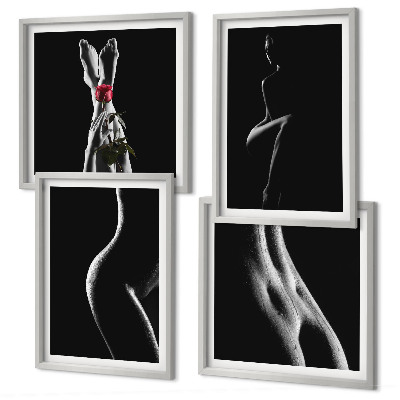 Galleria a parete Forme femminili in bianco e nero