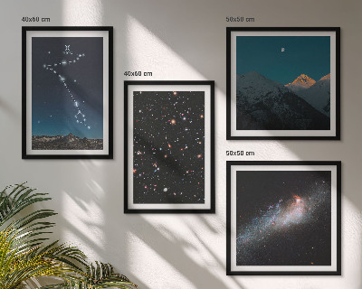 Polittico con cornice Paesaggi cosmici dei monti dei Pesci