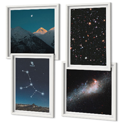 Composizione di 4 quadri Universo della Galassia della Vergine
