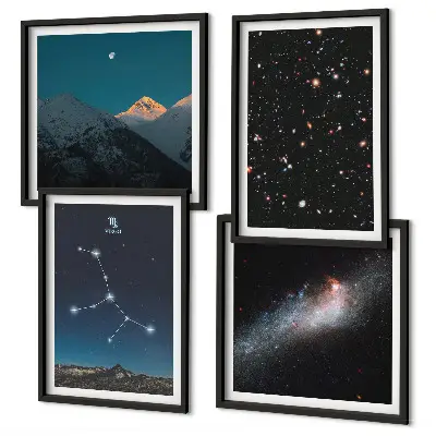 Universo della Galassia della Vergine composizione di 4 quadri