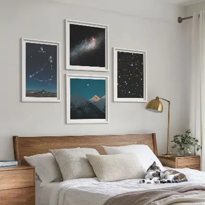 Costellazione del Capricorno galassia polittico con cornice