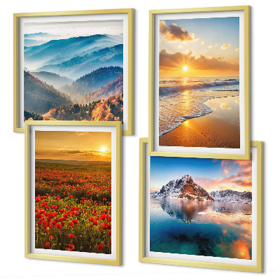 Galleria a parete Paesaggi di montagne e mari nell'ovest