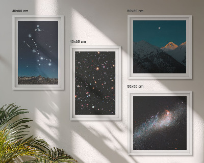 Polittico con cornice Paesaggi stellari cosmici