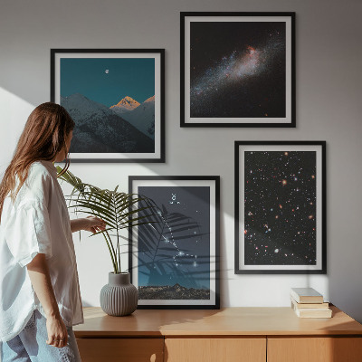 Polittico con cornice Paesaggi stellari cosmici
