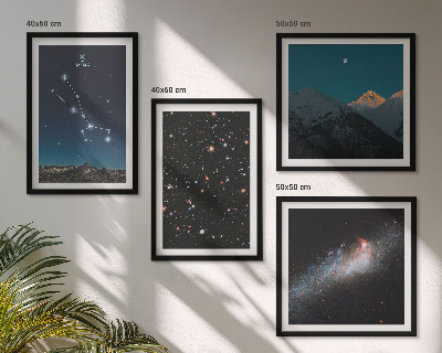Polittico con cornice Paesaggi stellari cosmici