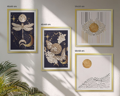 Galleria a parete Motivi naturalistici con la luna