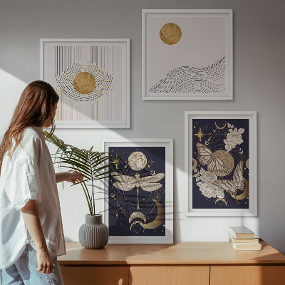 Galleria a parete Motivi naturalistici con la luna