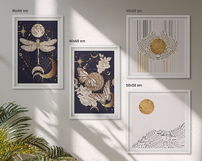Galleria a parete Motivi naturalistici con la luna