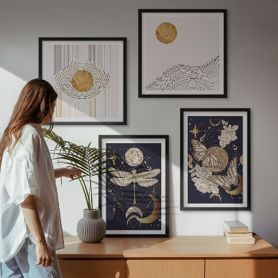 Galleria a parete Motivi naturalistici con la luna