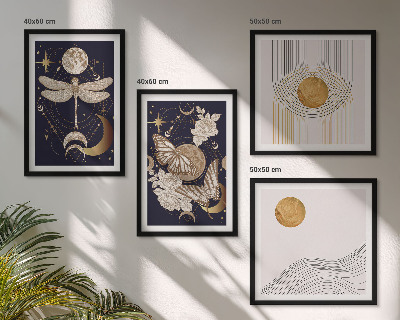 Galleria a parete Motivi naturalistici con la luna