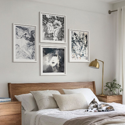 Galleria a parete Motivi astratti in bianco e nero