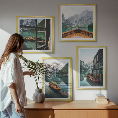 Galleria a parete casa sul lago di montagna Łódź