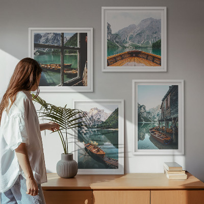 Galleria a parete casa sul lago di montagna Łódź