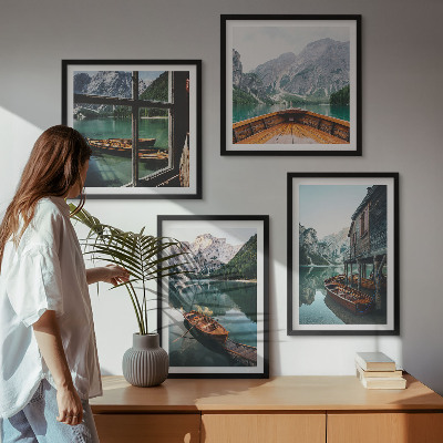 Galleria a parete casa sul lago di montagna Łódź