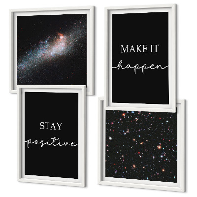 Galleria a parete Slogan motivazionali stelle spazio