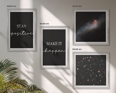 Galleria a parete Slogan motivazionali stelle spazio